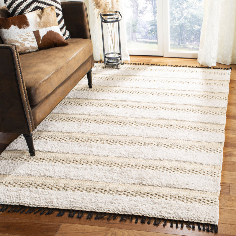 Boettcher HandTufted Cotton Ivory/Beige Area Rug & Reviews AllModern